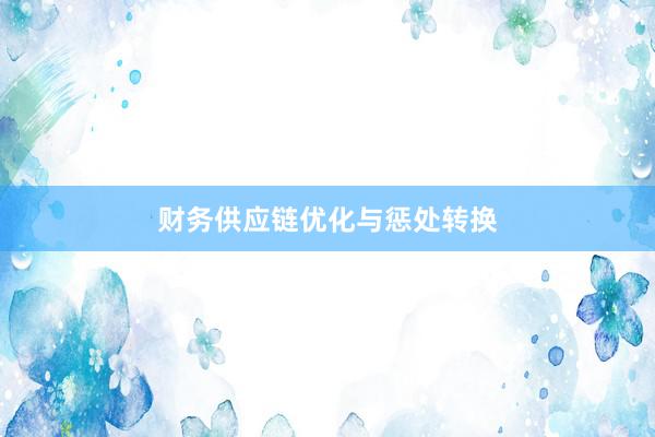 财务供应链优化与惩处转换